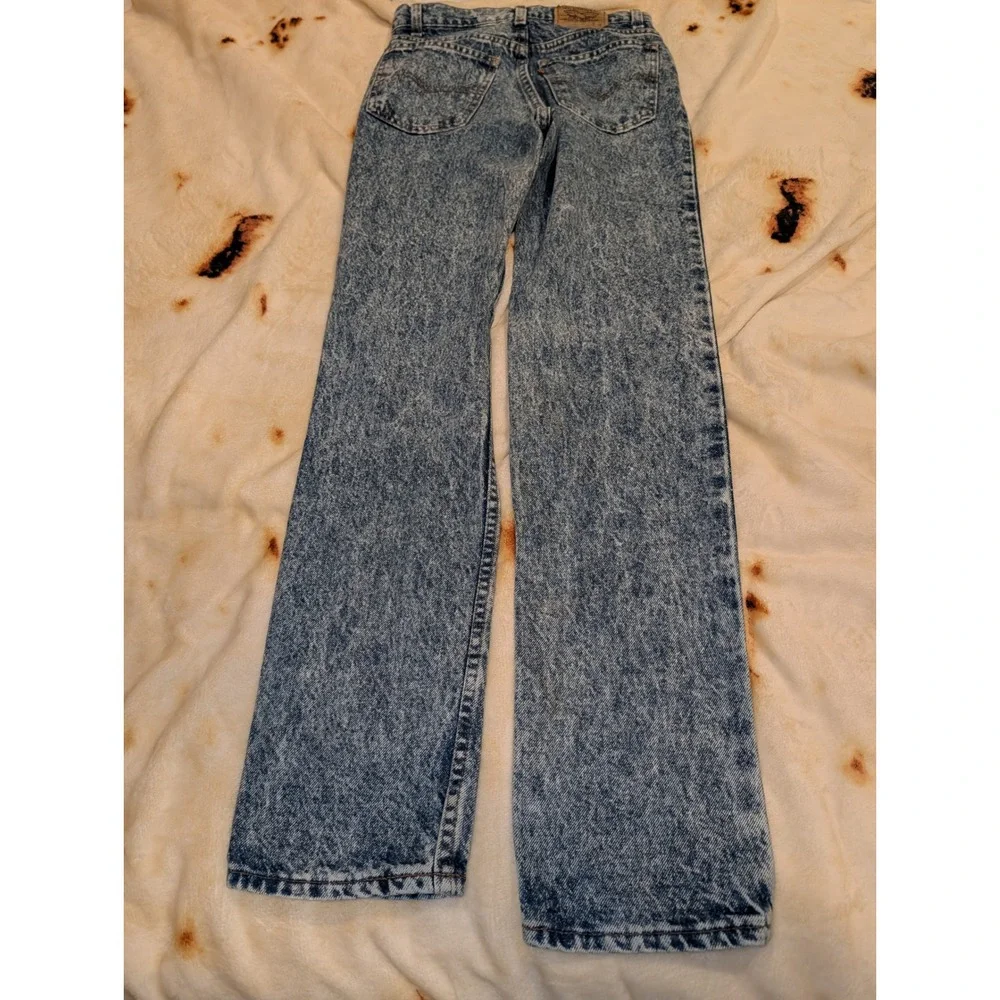Levis Jeans Mens 28X32 705 Student  Made in USA Acid Wash Orange Tab Straight